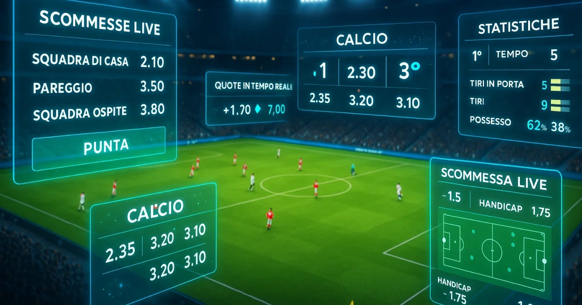 Guida completa alle scommesse live sul calcio in tempo reale