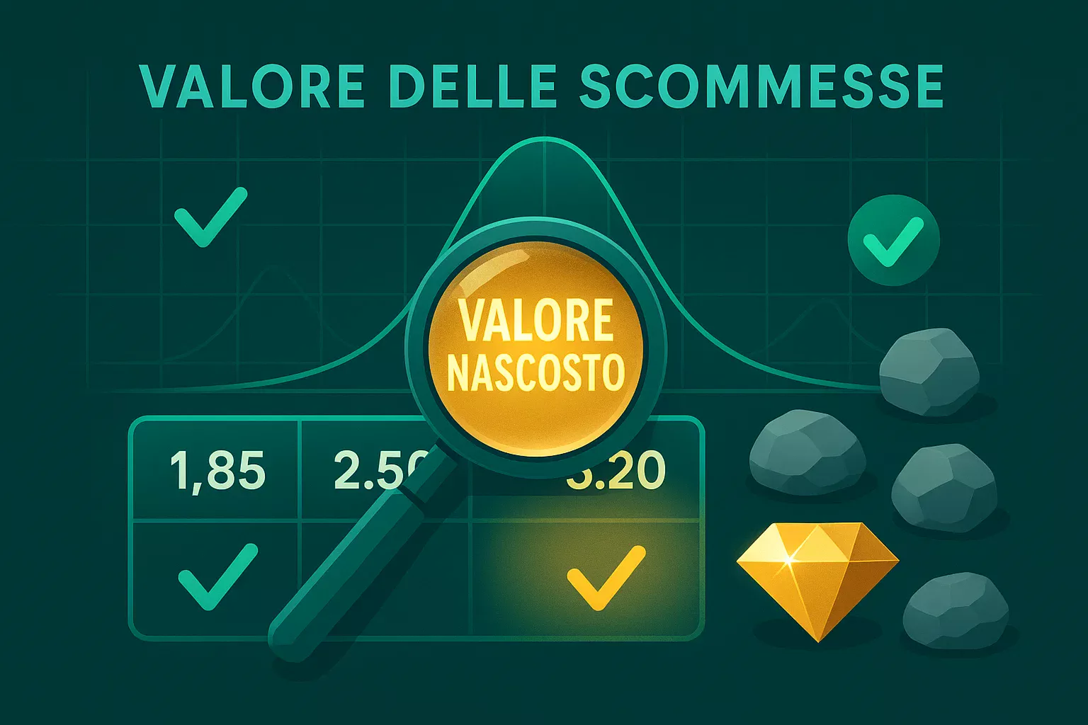 Concetto di value bet nel calcio: trovare quote con valore positivo