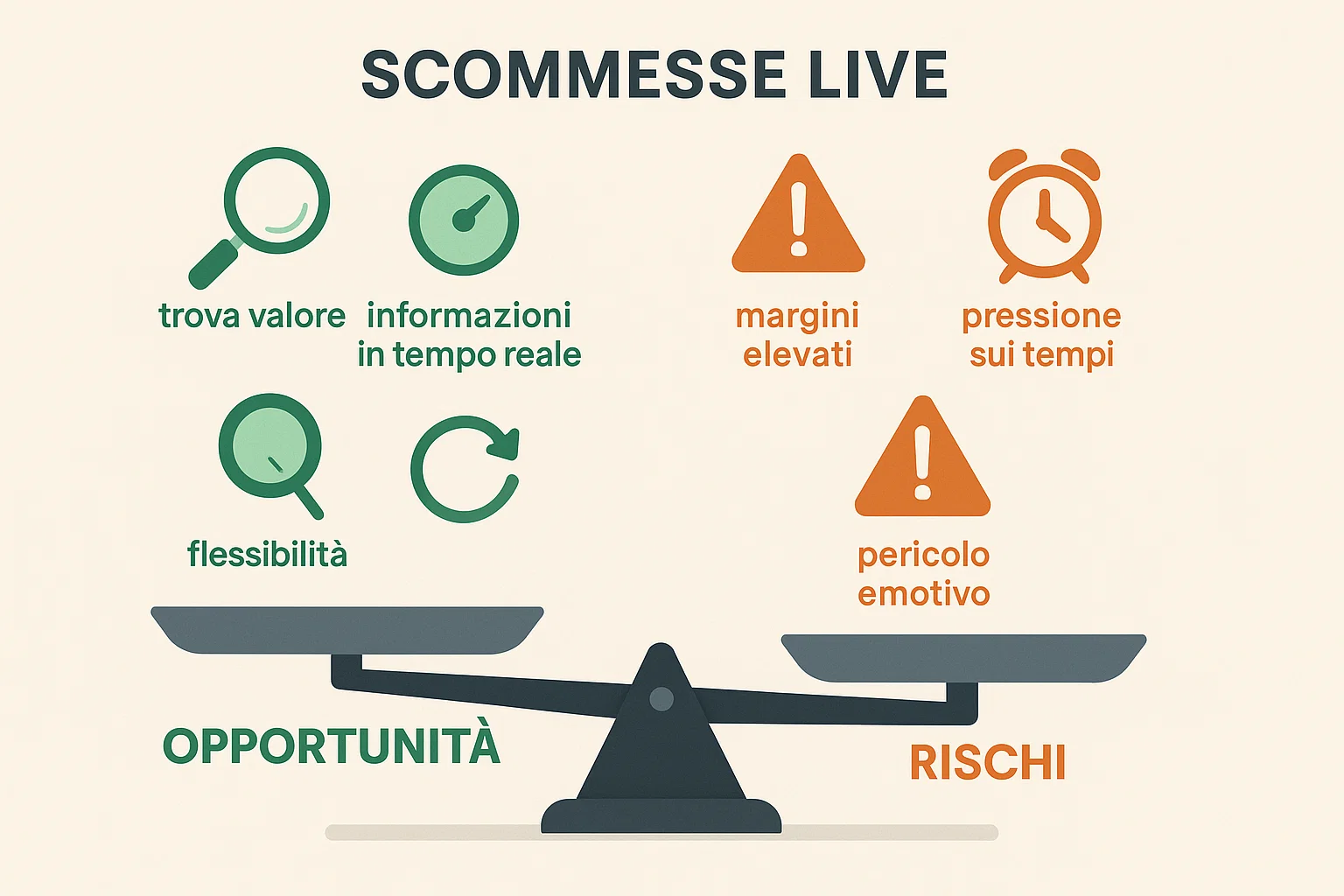 Vantaggi e svantaggi delle scommesse live a confronto